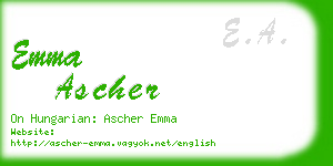 emma ascher business card